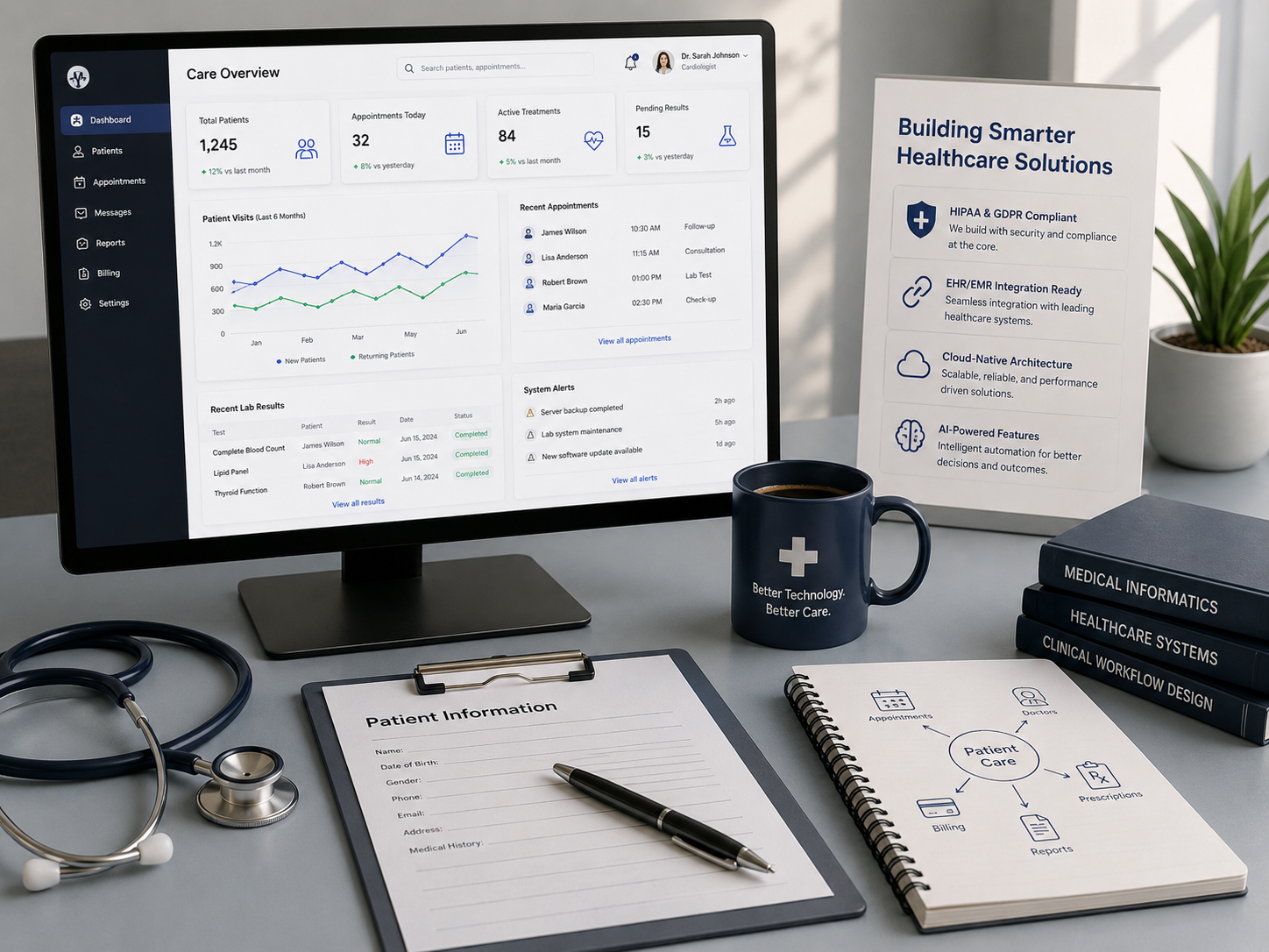 Healthcare EHR Feature Mockup